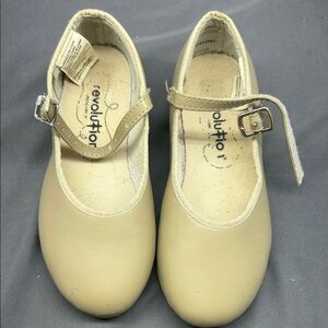 Revolution Dancewear Beige‎ Kids Tap Shoes.